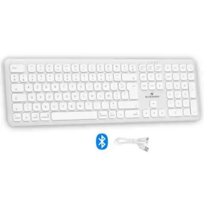 Clavier sans fil Bluetooth - BLUESTORK - MAC - Full size - Compatible Mac - Blanc