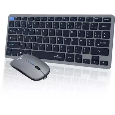 Ensemble Clavier Souris sans fil - BLUESTORK - Pack Mini - Bluetooth & Dongle - Ultra fin et léger - Nomade Télétravail