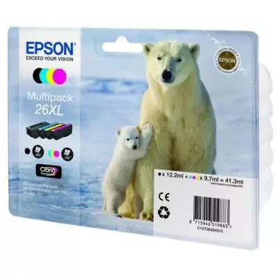 Encre EPSON T2636 XL Ours Polaire - Pack Couleurs (C13T26364010)