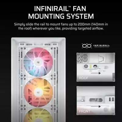 Boitier PC CORSAIR FRAME 5000D Blanc - Refroidissement jusqu'à 420 mm