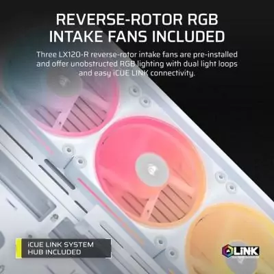 Boitier PC CORSAIR FRAME 4500X LX-R RGB Blanc - Refroidissement optimal