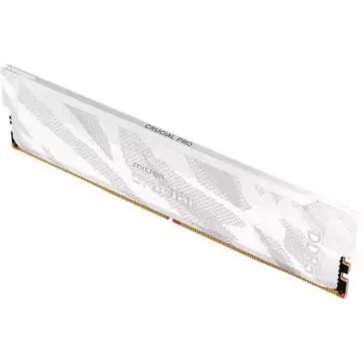 Mémoire gamer - CRUCIAL Pro OC - CP16G64C32U5W - 16&nbsp;Go DDR5-6400 UDIMM - CL32 avec dissipateur thermique - Blanc
