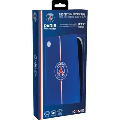Façade de protection - KONIX - PSG - PS5 - Silicone - Antichoc - Anti-rayures - Bleu
