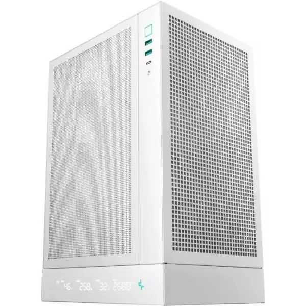 Boitier sans alimentation - DEEPCOOL CH170 Digital - Mini tour - Format M-ITX - Blanc