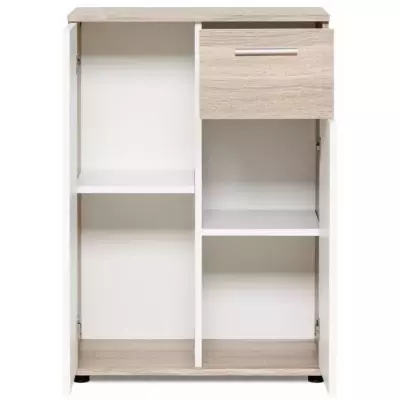 Buffet Jacky - Blanc mat et chêne Sonoma - L 60 cm Buffet Jacky - Blanc mat et chêne Sonoma - L 60 cm