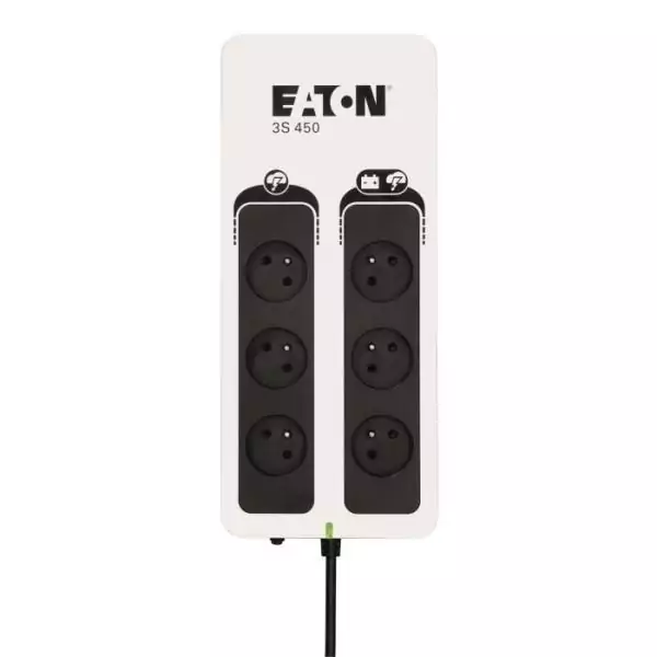 Onduleur/Multiprise/Parafoudre - EATON 3S 450 FR - Off-line UPS - 3S450F - 450VA (6 prises FR)