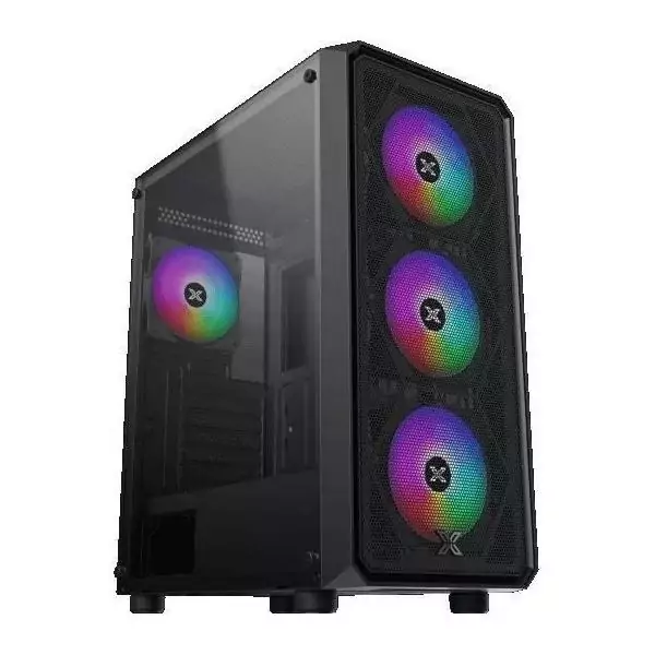 Boîtier PC sans alimentation - XIGMATEK - DUO X - Moyen tour - Format E-ATX - 4x120mm RGB inclus - Noir
