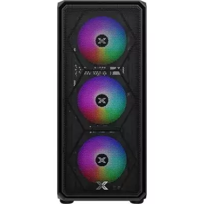 Boîtier PC sans alimentation - XIGMATEK - DUO X - Moyen tour - Format E-ATX - 4x120mm RGB inclus - Noir