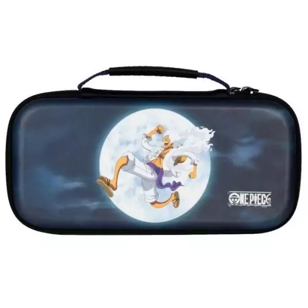 Housse de protection et transport - KONIX - One Piece Nintendo Switch 2 - Rangement accessoires - Motif Luffy Gear 5 - Bleu