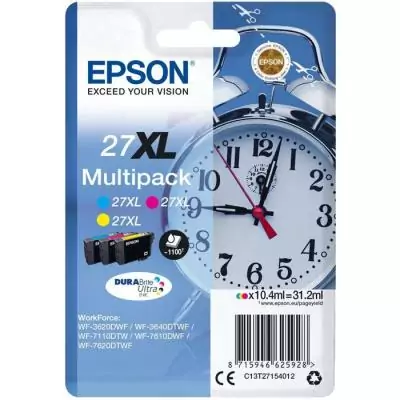 Pack EPSON T2715 XL - Couleurs Vibrantes Cyan, Magenta, Jaune Pack EPSON T2715 XL - Couleurs Vibrantes Cyan, Magenta, Jaune