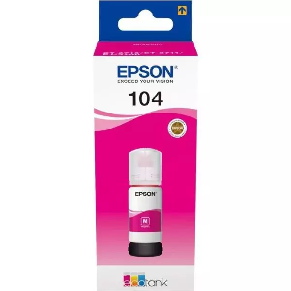 EPSON Kit de Remplissage d'Encre Epson EcoTank 104 - Magenta - Jet d'encre - 7500 Pages - 1 Unit(s) (C13T00P340)