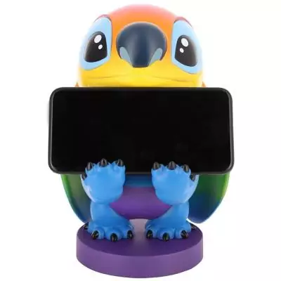 Figurine Disney Stitch Rainbow - EXQUISITE GAMING - Cable Guys - Support écouteurs, smartphone ou petit accessoire - 20 cm