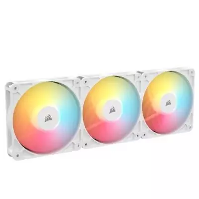 CORSAIR - RS120-R ARGB White - Ventilateur boîtier - 120 mm ARGB Fan - Triple Pack