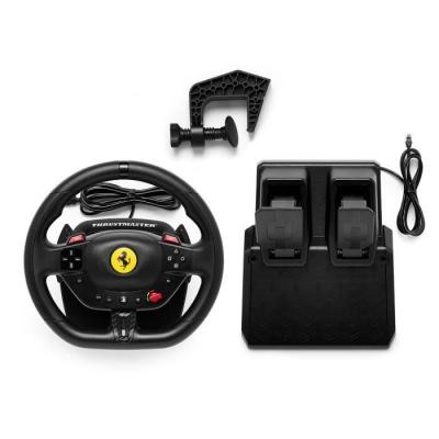 Volant + pédalier - Thrustmaster - T98-P Ferrari 296 GTB - Sans systeme audio - USB filaire - Noir