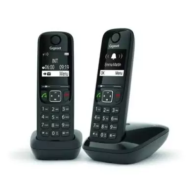 Téléphone Fixe Gigaset AS690 Duo Noir - Pack de 2 Téléphones
