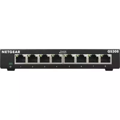 NETGEAR GS308-300PES Switch Ethernet Métal 8 ports Gigabit (10/100/1000) NETGEAR GS308-300PES Switch Ethernet Métal 8 ports Gigabit (10/100/1000)