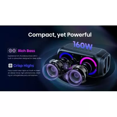 Enceinte nomade - HISENSE - Bluetooth - Max 160 W