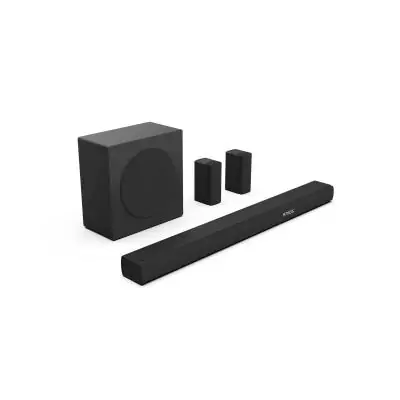 Barre de son - HISENSE - AX5100Q - 5.1.2 Canaux - Dolby Atmos & DTS:X - 340W - Caisson et enceintes arriere sans fil