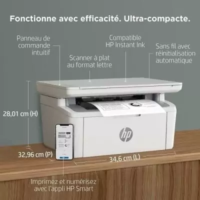 Imprimante HP LaserJet M140w: Impression laser N&B rapide