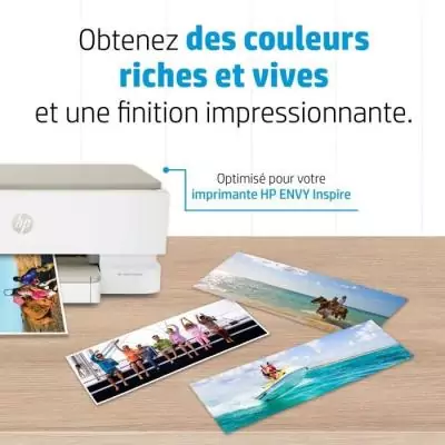 Papier photo glacé HP Avancée - Qualité supérieure 250 g/m2 - Format 4 x 12 pouces - 10 feuilles