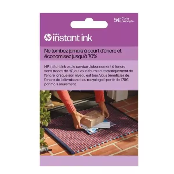 Carte prépayée Instant Ink HP - Abonnement livraison cartouches originales HP