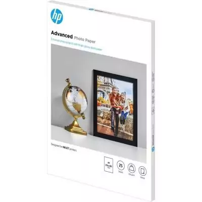 Papier photo HP Advanced a finition brillante - 25 feuilles/A4/210&nbsp;x&nbsp;297&nbsp;mm (Q5456A)