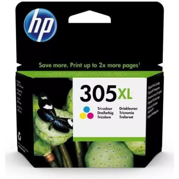 HP 305XL Cartouche d'encre trois couleurs grande capacité authentique (3YM63AE) pour DeskJet 2300/2700/4200/4230/Plus4100, Envy