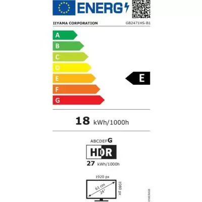 Ecran PC Gamer IIYAMA 23,8 FHD 240Hz Dalle Fast IPS - Réglable en hauteur - G-Master Red Eagle