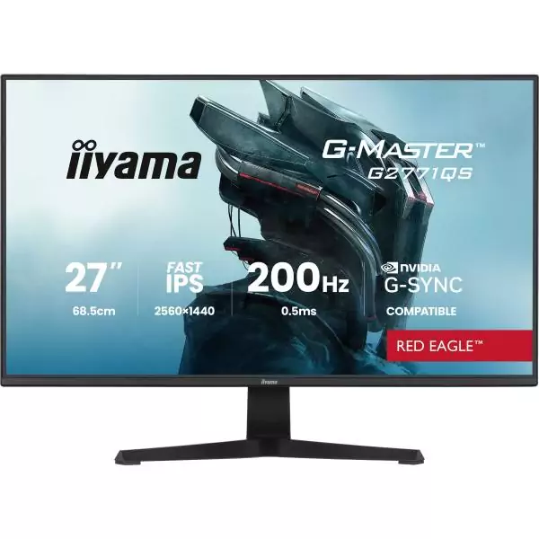 Ecran PC Gamer - IIYAMA - 27 - WQHD - 200Hz - Dalle Fast IPS - 0.5ms - G-Master Red Eagle G2771QS-B1