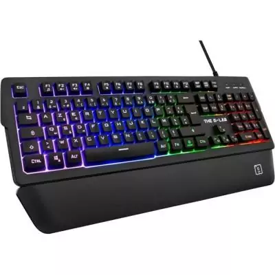 Clavier Gamer The G-Lab KEYZ PALLADIUM RGB - Repose Poignet Azerty - Noir