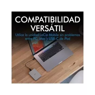 Disque dur externe LaCie Mobile Drive Moon Silver USB-C STLP5000400 - 5To Disque dur externe LaCie Mobile Drive Moon Silver USB-C STLP5000400 - 5To