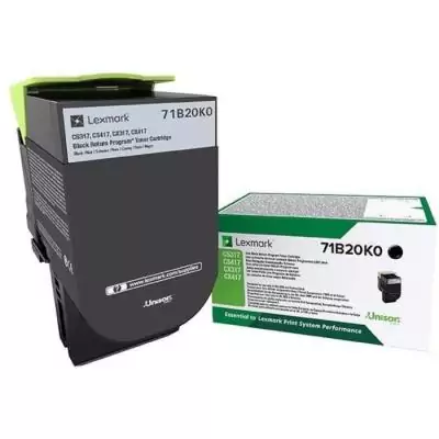 Lexmark 71B20K0 Cartouche de toner noir, programme de retour Lexmark 71B20K0 Cartouche de toner noir, programme de retour