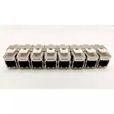 Pack de 8 noyaux keystone RJ45 Cat.6a - LINEAIRE - PRC624AK8 - 2 avec façades colorées Pack de 8 noyaux keystone RJ45 Cat.6a - LINEAIRE - PRC624AK8 - 2 avec façades colorées