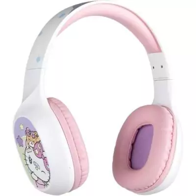 Casque audio - Sans fil - Konix - Hello Kitty - Bluetooth 5.3 PC, smartphones et tablettes - Autonomie 30 h - Blanc et rose