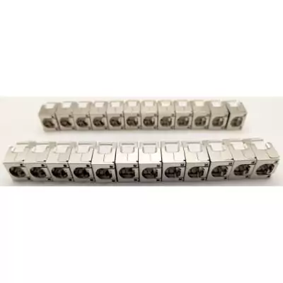 Pack de 24 noyaux keystone RJ45 Cat.6a - LINEAIRE - PR24AS24 - Court - Blindé