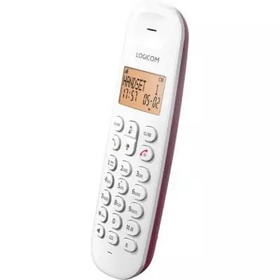Téléphone fixe sans fil - LOGICOM - DECT ILOA 150 SOLO - Framboise - Sans répondeur Téléphone fixe sans fil - LOGICOM - DECT ILOA 150 SOLO - Framboise - Sans répondeur