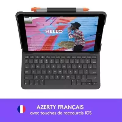 Etui clavier - Logitech - Slim Folio - AZERTY - Pour iPad 10.2 (7e, 8e, 9e génération) - Gris Etui clavier - Logitech - Slim Folio - AZERTY - Pour iPad 10.2 (7e, 8e, 9e génération) - Gris
