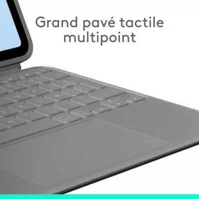 Etui clavier - Logitech - Combo Touch - QWERTY - Pour iPad Air 11 (M2 & M3) & Ipad Air (5e génération) - Gris