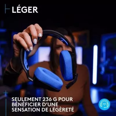 Casque de jeu sans fil Logitech G535 Lightspeed - PS5, PS4, PC - Noir/Bleu