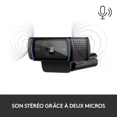 Webcam - Full HD 1080p - Logitech - C920 S - Microphone intégré