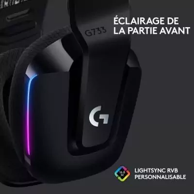 Casque gamer sans fil Logitech G733 Lightspeed - Conçu pour PS5, PS4, PC, et MAC