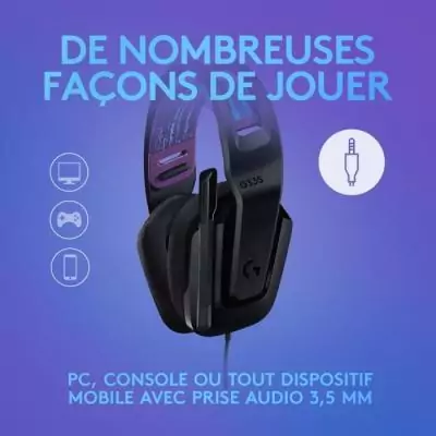 Casque Gamer Logitech G335 - Filaire pour PS5, PS4, Xbox, Switch, PC