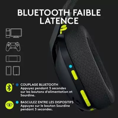 Casque gamer sans fil Logitech G435 Lightspeed - Écoutez et jouez sans limites!
