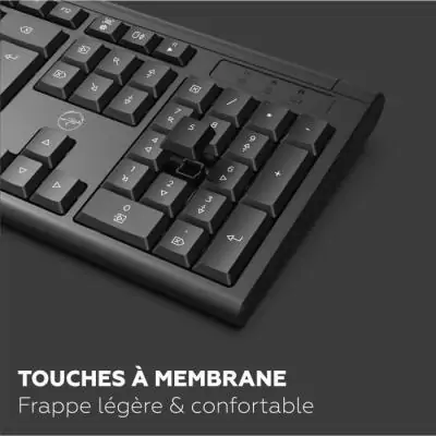 Ensemble clavier souris - MOBILITY LAB - Alpha - Ergonomique - Sans fil - Pavé numérique intégré
