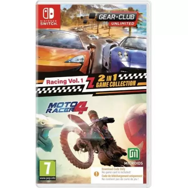 Racing Vol. 1 : 2 en 1 Game Collection - Gear Club Unlimited + Moto Racer 4 - Jeu Nintendo Switch - Code in a Box