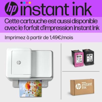HP 304 Pack de 2 cartouches d'encre noire et trois couleurs authentiques (3JB05AE) pour DeskJet 2620/2630/3720/3730, Envy 5020/5