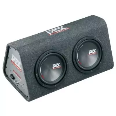 Caisson de grave - MTX AUDIO - Actif reflex avec double subwoofers 20cm - Ampli Classe-D 240Wrms - Filtre actif - Télécommande