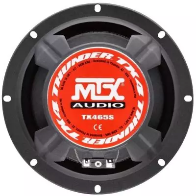 Kit Haut-parleurs de Voiture MTX TX465S 16,5cm 80W RMS - Son Puissant avec Membranes en Pulpe de Cellulose