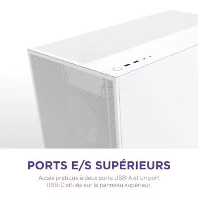 Boitier PC NZXT CM-H72FW-01 H7 Flow Blanc - Design élégant et performant