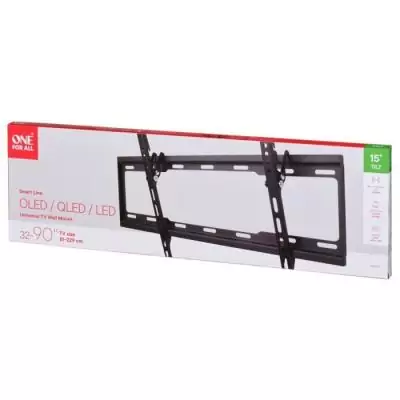 Support mural inclinable 15° pour TV 32-90" - Noir | ONE FOR ALL WM2621